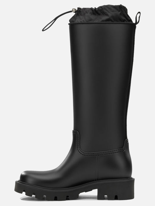 Moncler "Kickstream High" Rain Boots Black

