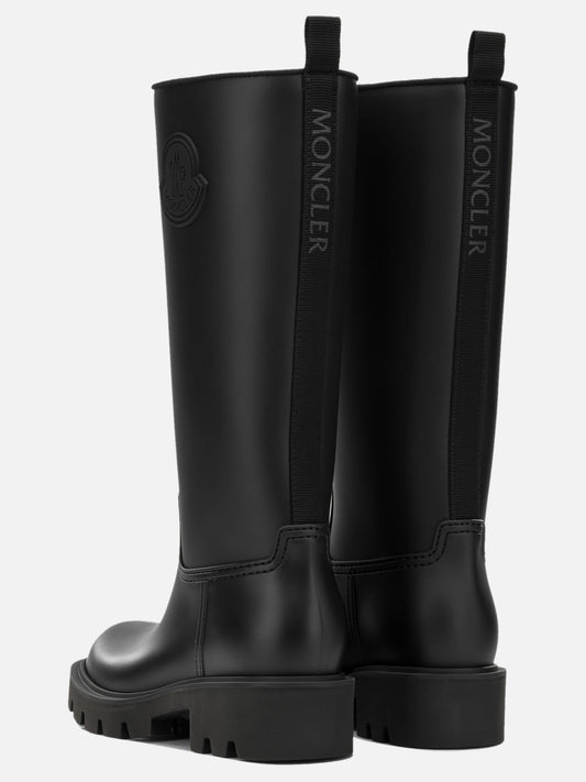 Moncler "Kickstream High" Rain Boots Black

