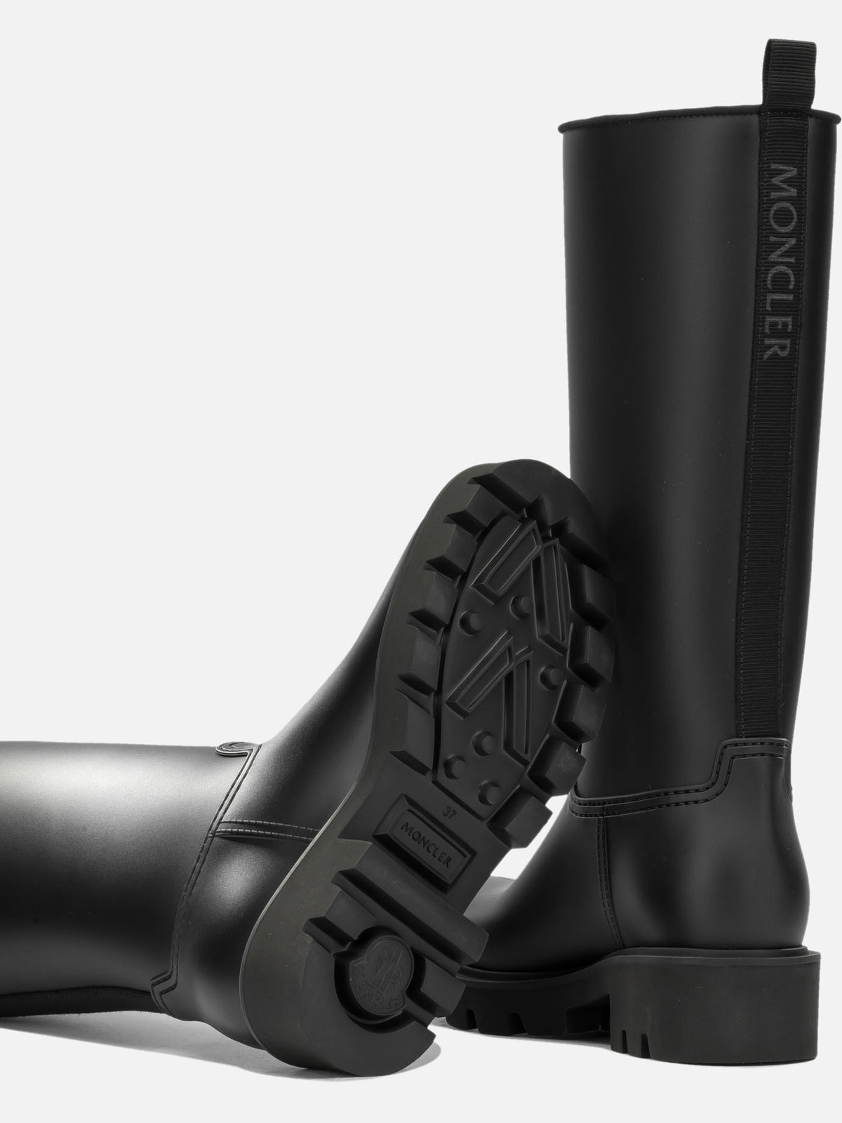 Moncler "Kickstream High" Rain Boots Black - VIETTI