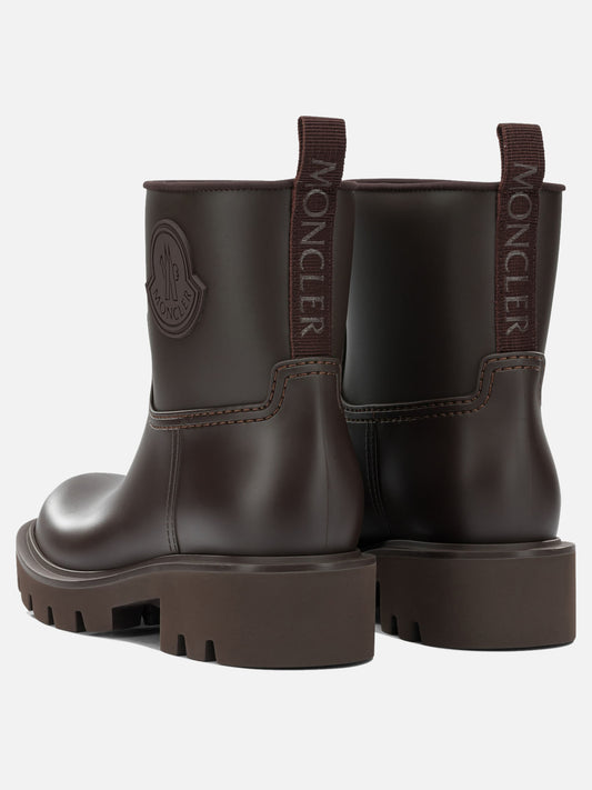 Moncler "Kickstream" Rain Boots Brown

