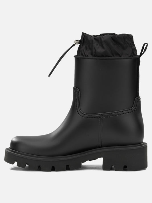 Moncler "Kickstream" Rain Boots Black

