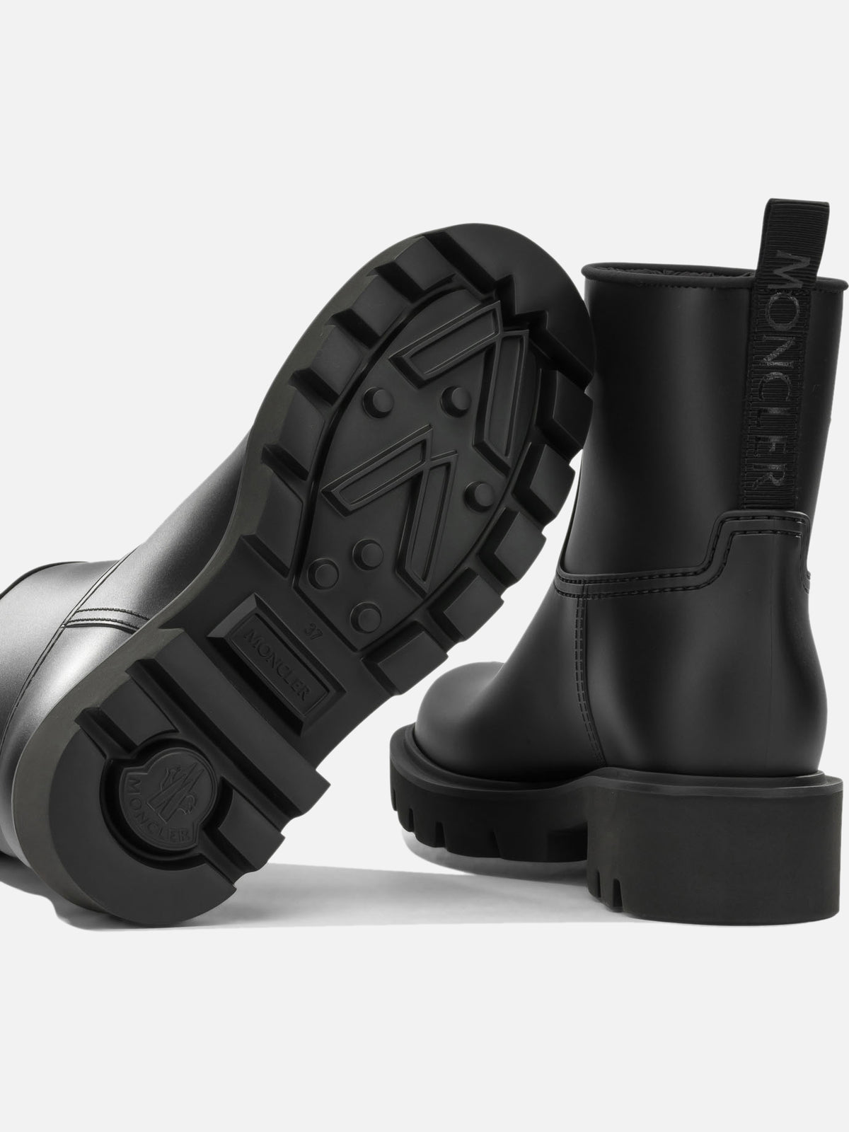 Moncler "Kickstream" Rain Boots Black