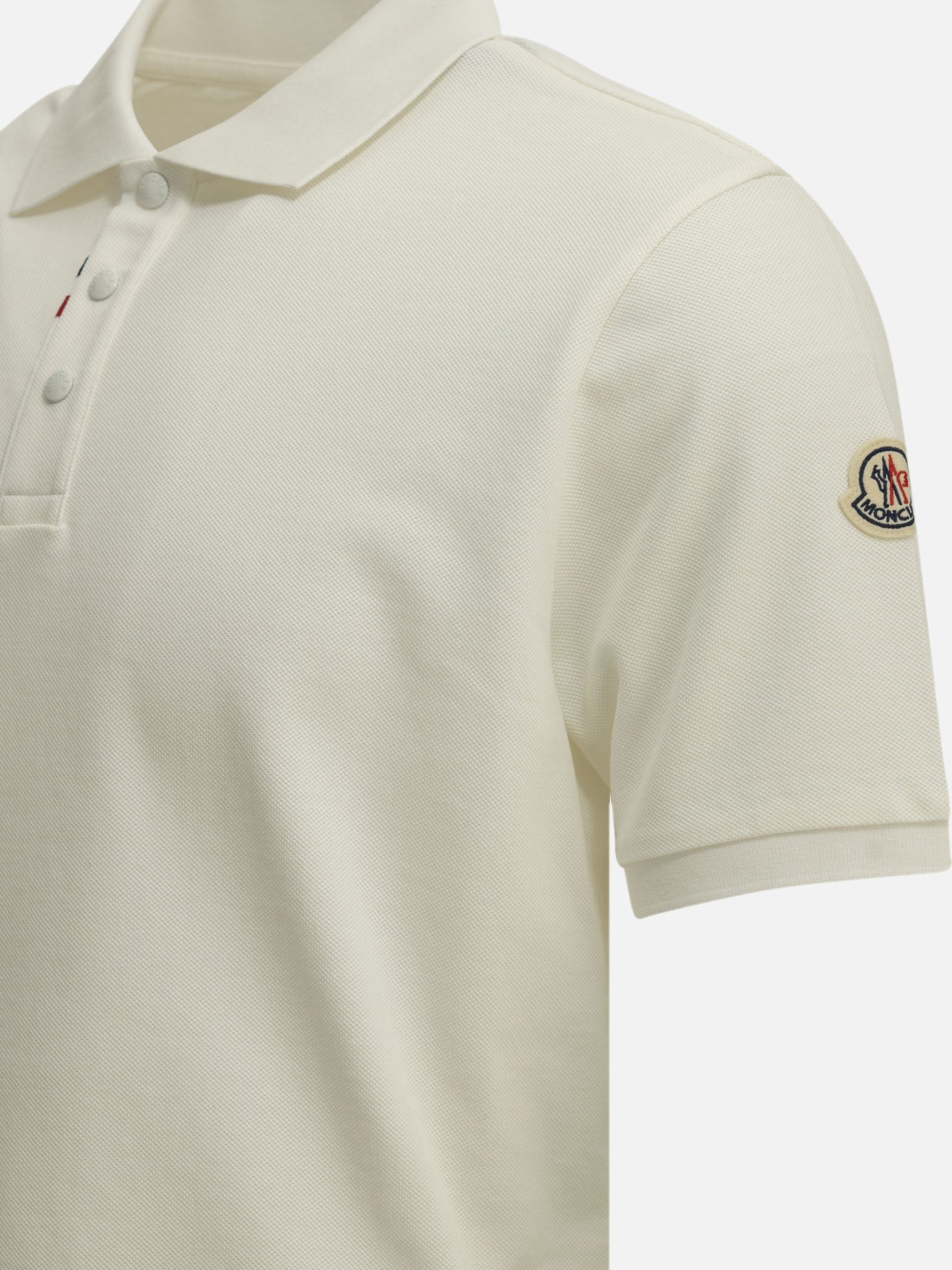 Polo con bottoni Logo  Bianco - Moncler Uomo | PDP | VIETTI Online Store | Zoom-Modal_4
