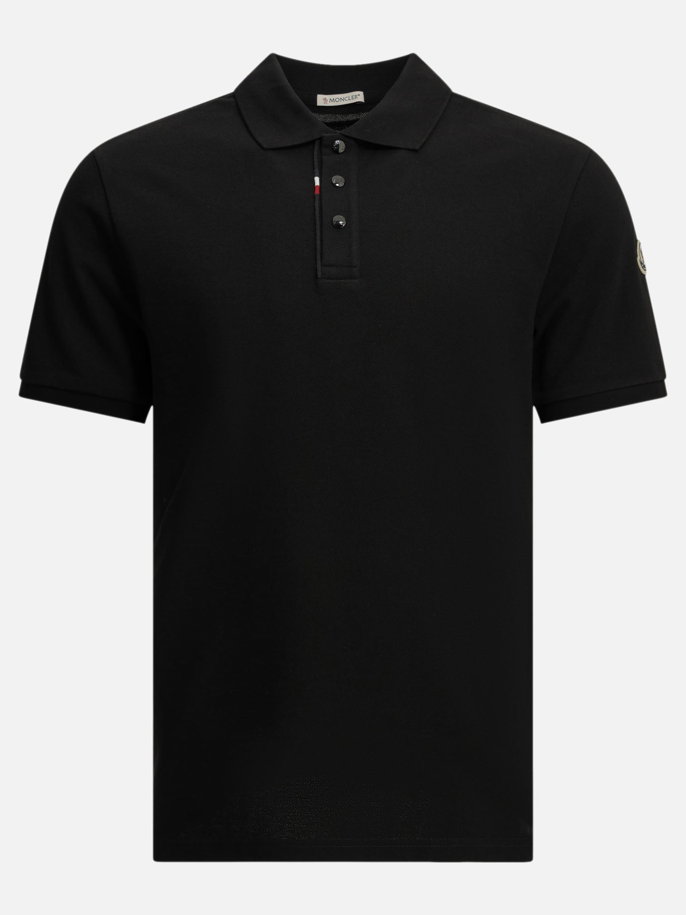 Polo shirts with buttons Logo  Black - Moncler Men | PDP | VIETTI Online Store | thumbnail