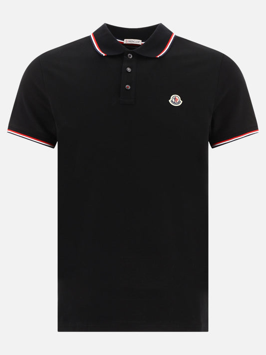 Polo shirts with buttons Logo  Black - Moncler Men | PDP | VIETTI Online Store 
