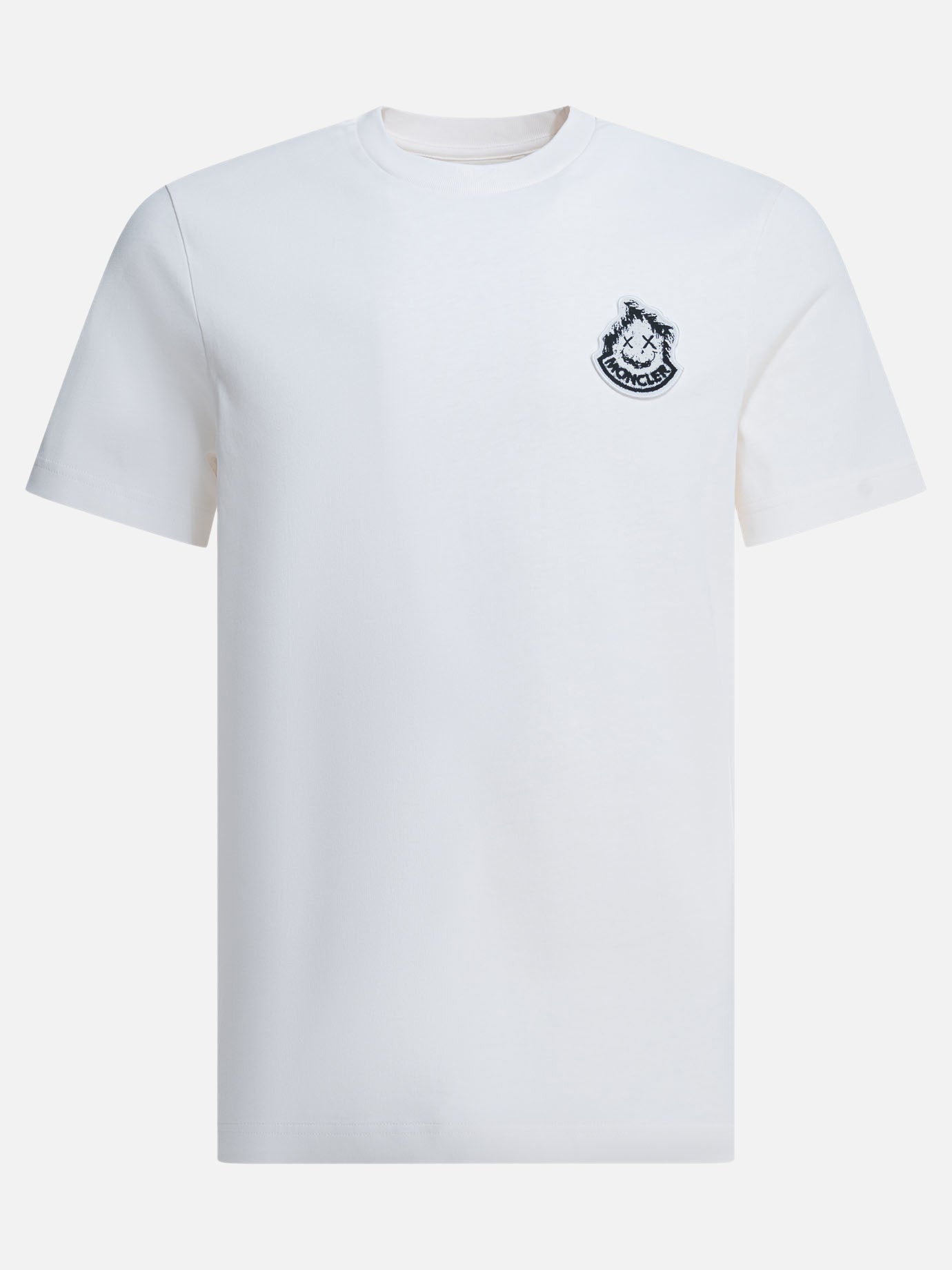 Crewneck t-shirts Logo  White - Moncler Men | PDP | VIETTI Online Store | thumbnail
