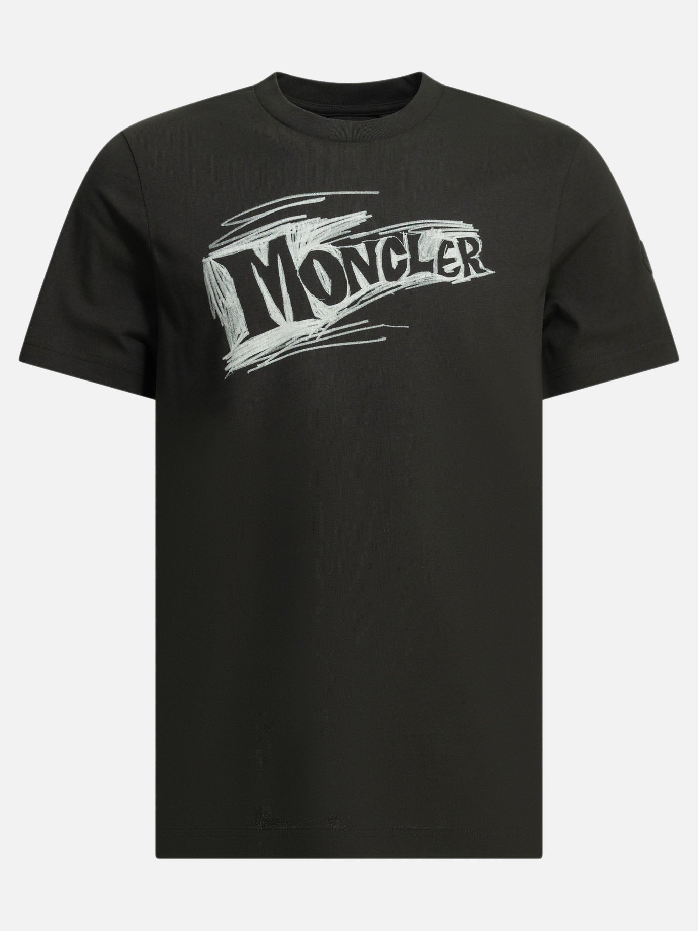 Crewneck t-shirts Logo  Black - Moncler Men | PDP | VIETTI Online Store | thumbnail