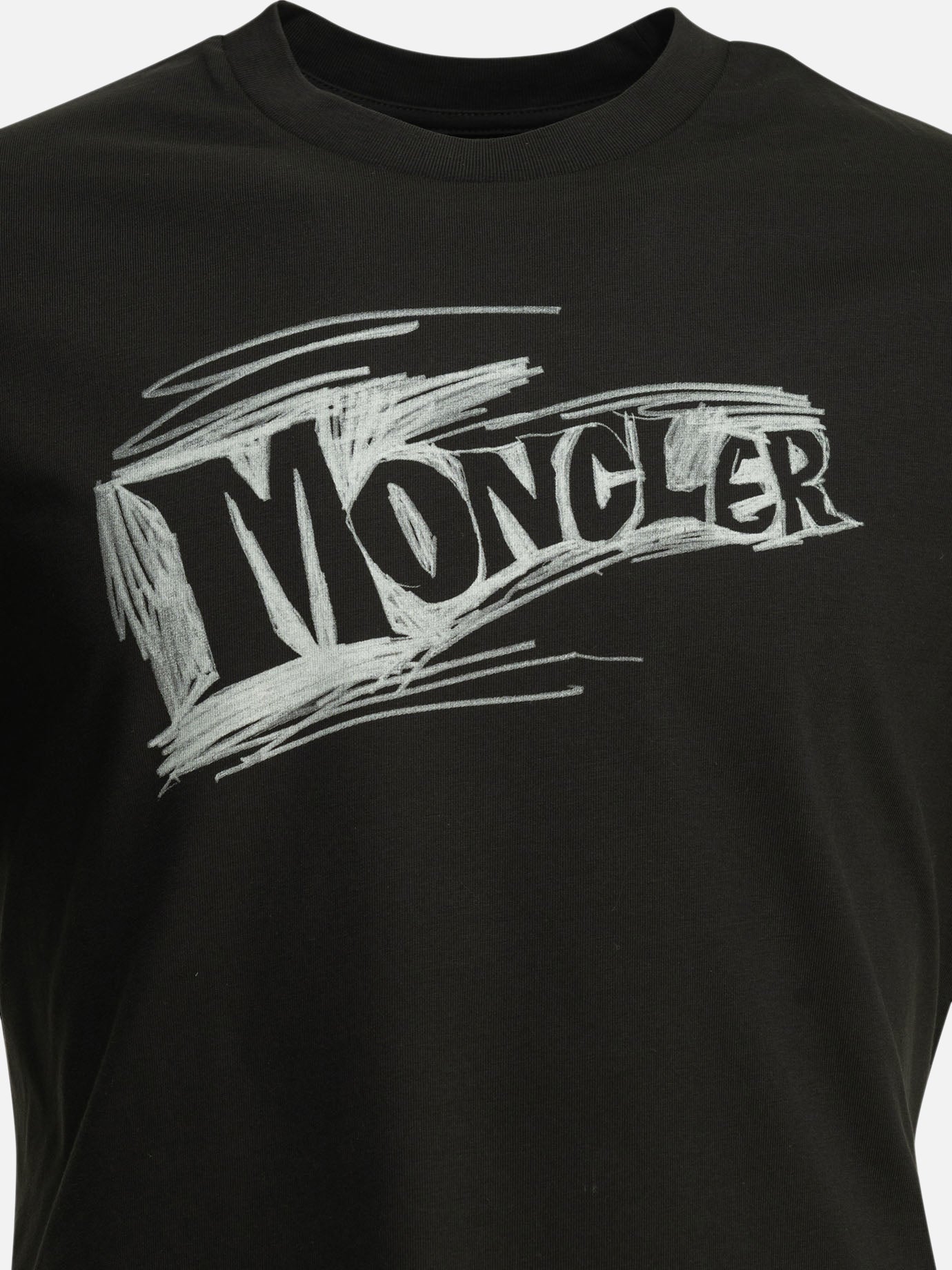 Crewneck t-shirts Logo  Black - Moncler Men | PDP | VIETTI Online Store | Zoom-Modal_3
