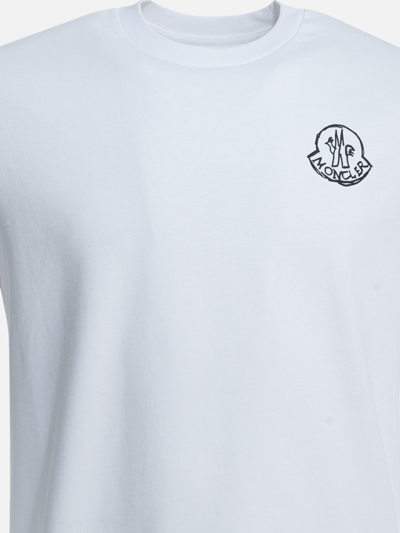 Crewneck t-shirts Logo  White - Moncler Men | PDP | VIETTI Online Store | Zoom-Modal_3
