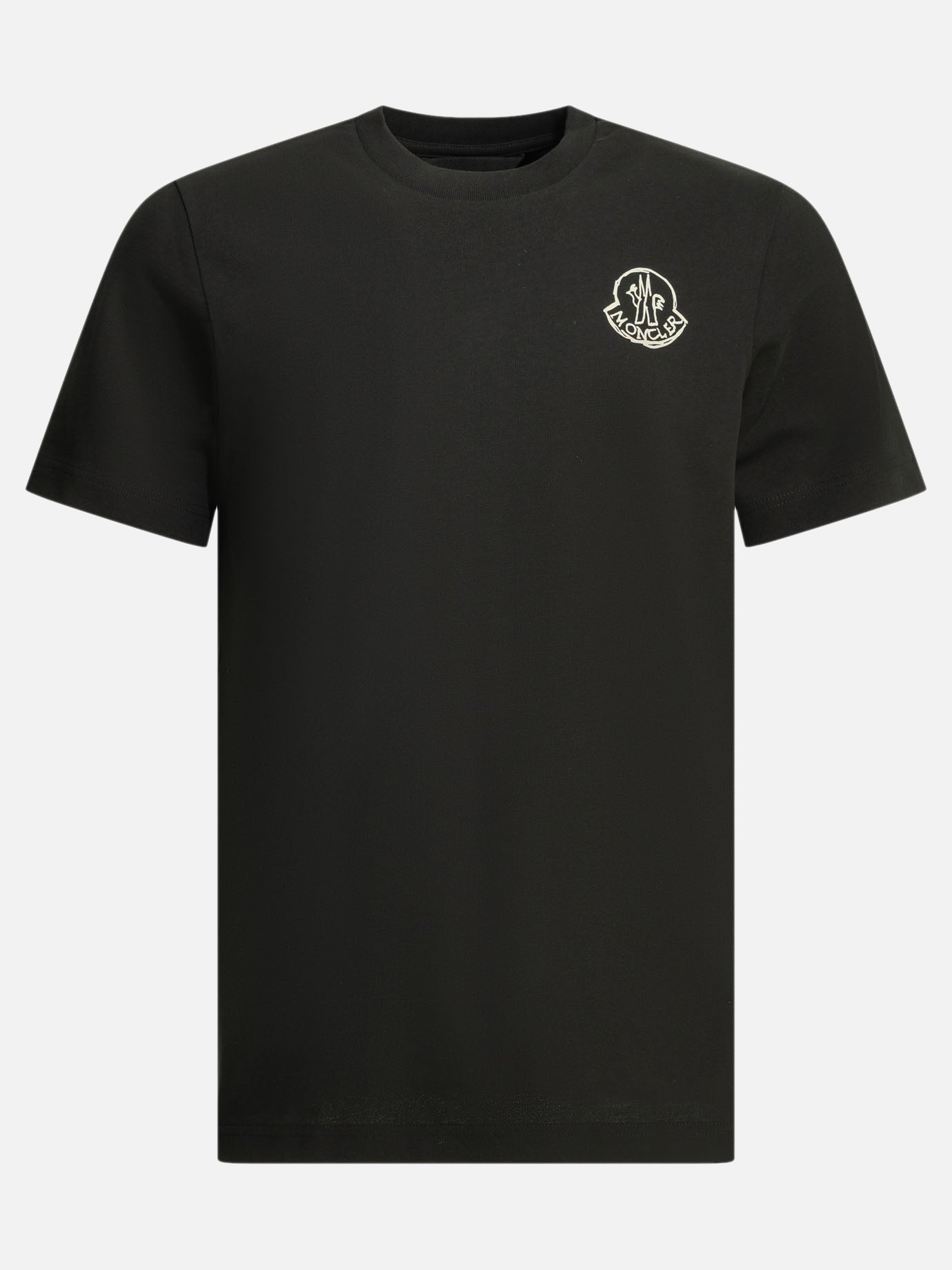 Crewneck t-shirts Logo  Black - Moncler Men | PDP | VIETTI Online Store | thumbnail