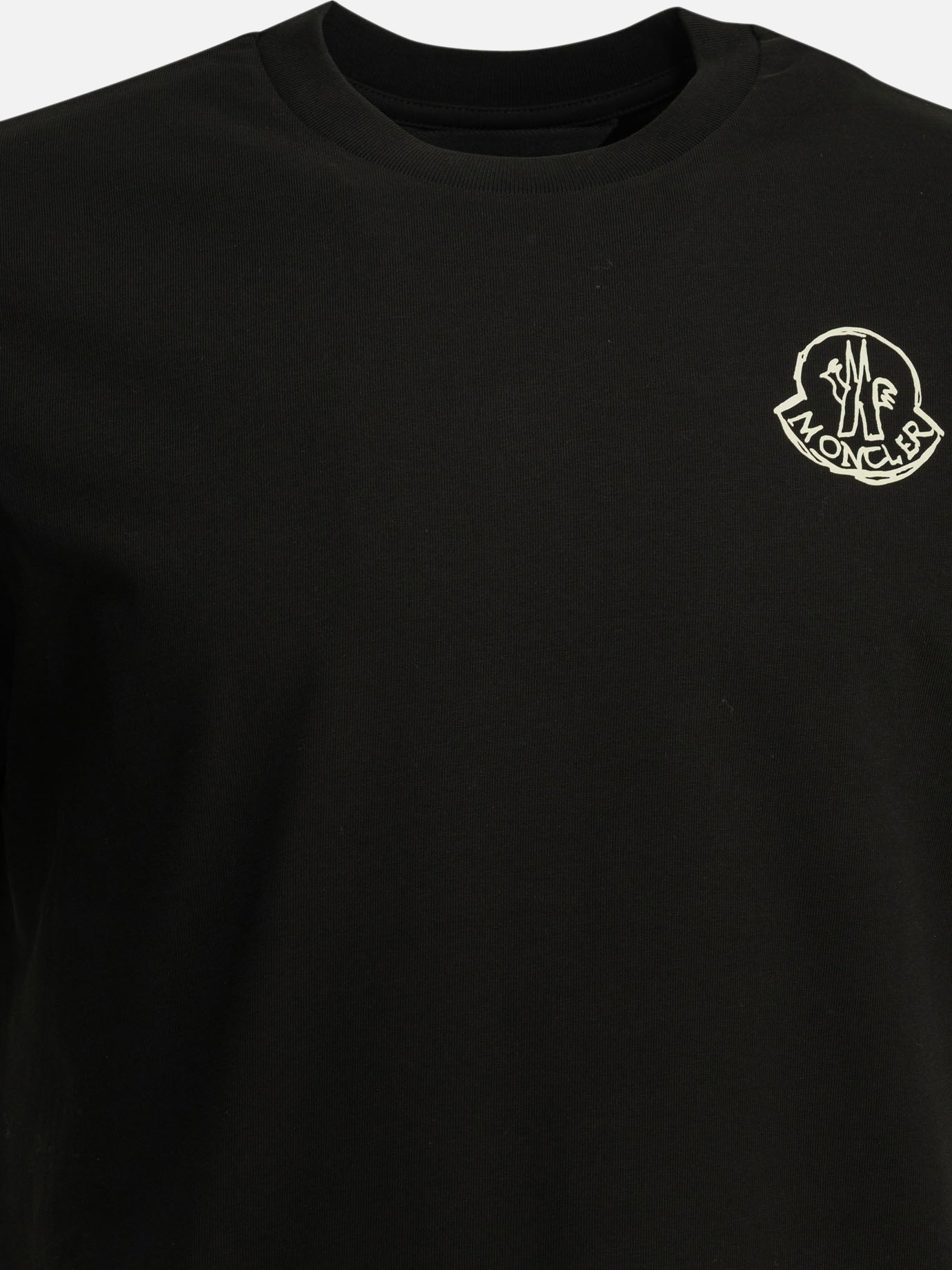 Crewneck t-shirts Logo  Black - Moncler Men | PDP | VIETTI Online Store | Zoom-Modal_3
