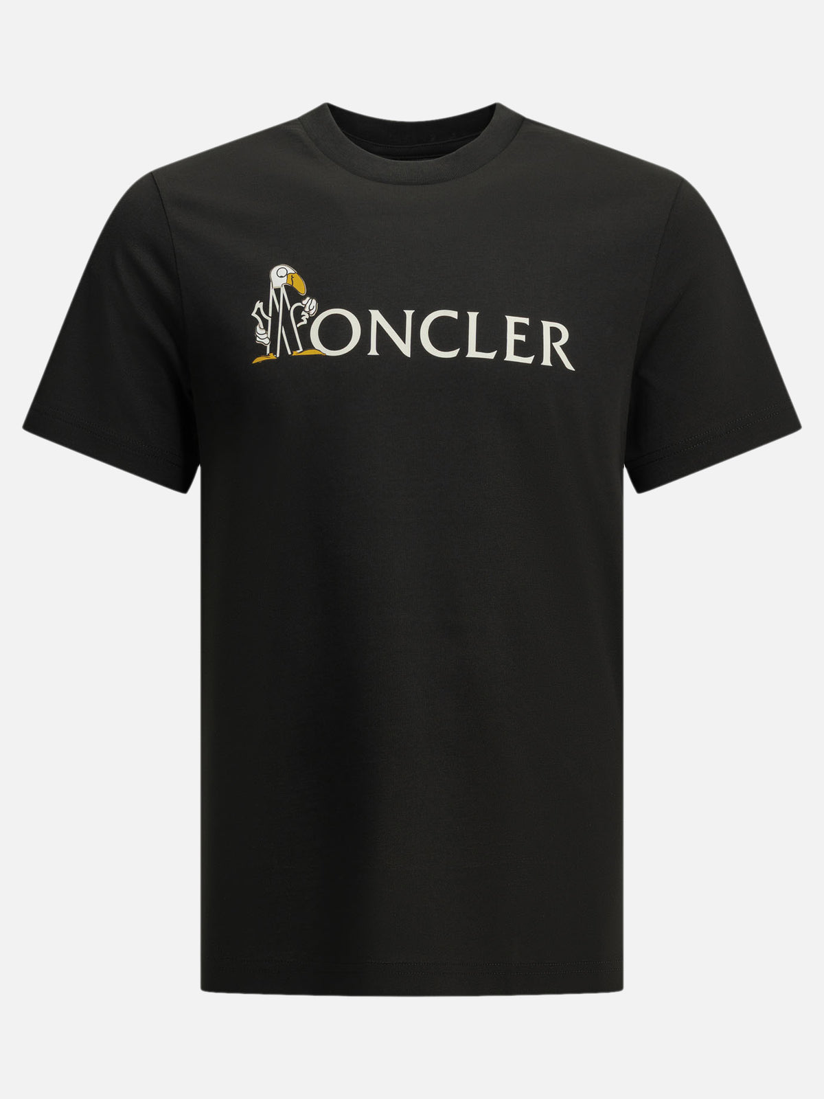 Moncler Crewneck T-shirt with logo Black - VIETTI