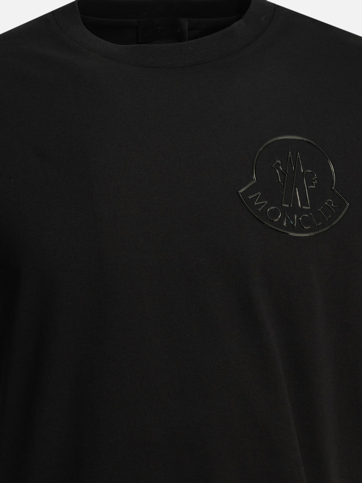 Crewneck t-shirts Logo  Black - Moncler Men | PDP | VIETTI Online Store | thumbnail_3