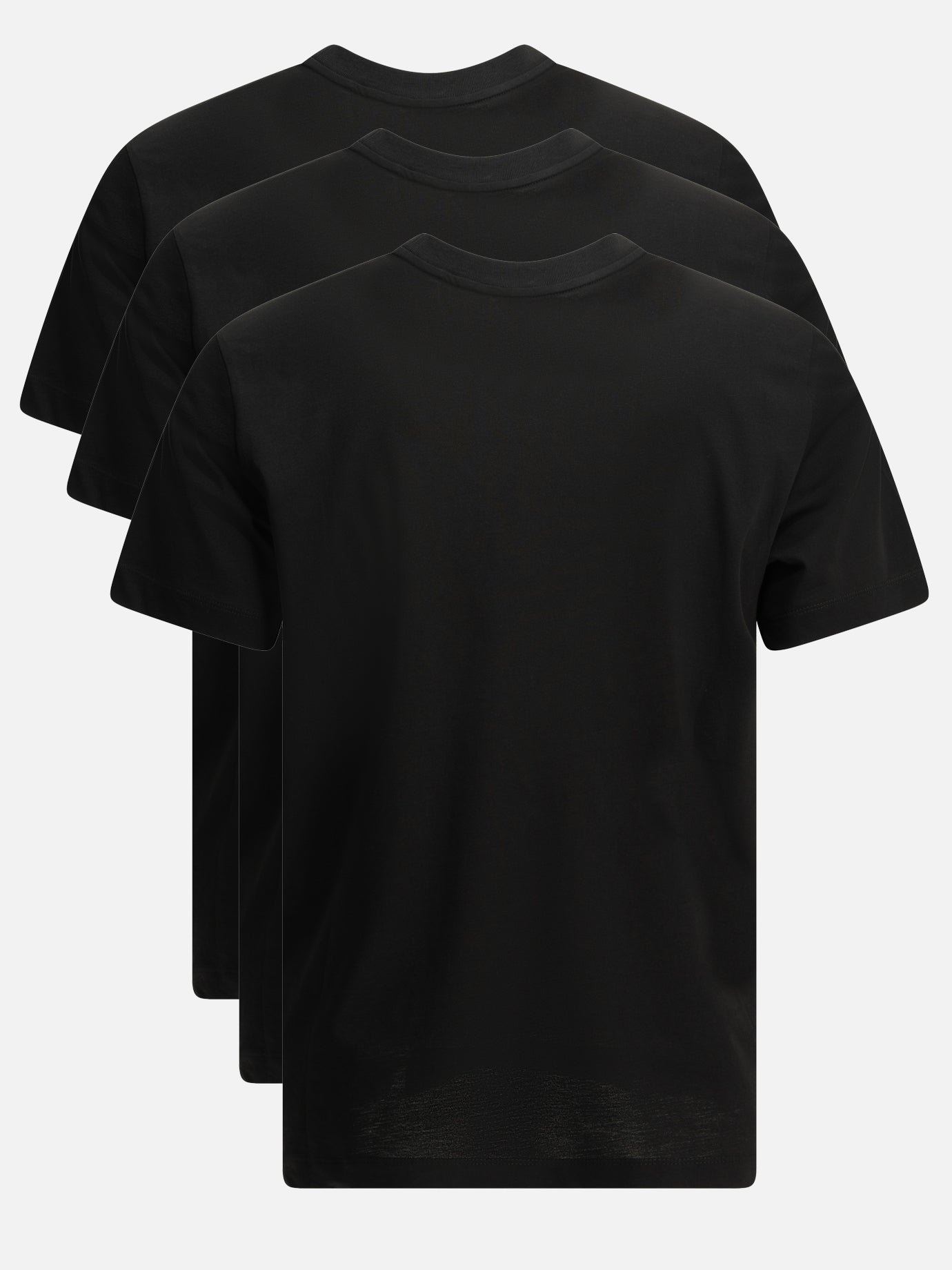 Moncler Crewneck T-shirts with logo (set of three) 8C00042- Black