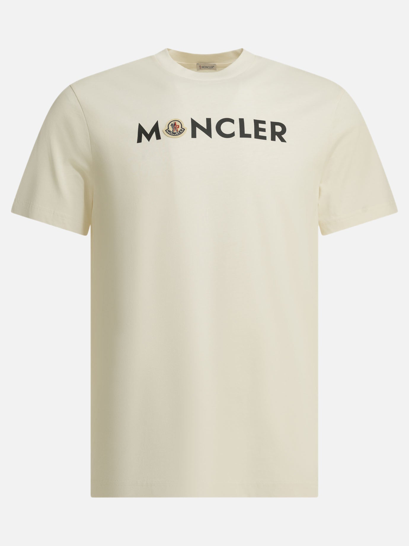 Crewneck t-shirts Logo  Beige - Moncler Men | PDP | VIETTI Online Store | Zoom-Modal

