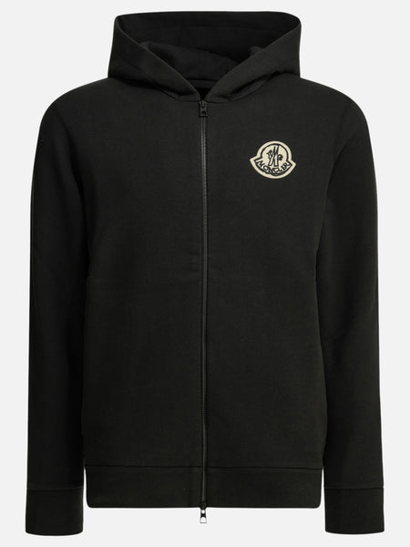Moncler Zip-up Sweatshirt with Logo Black - Men | VIETTI Online Store