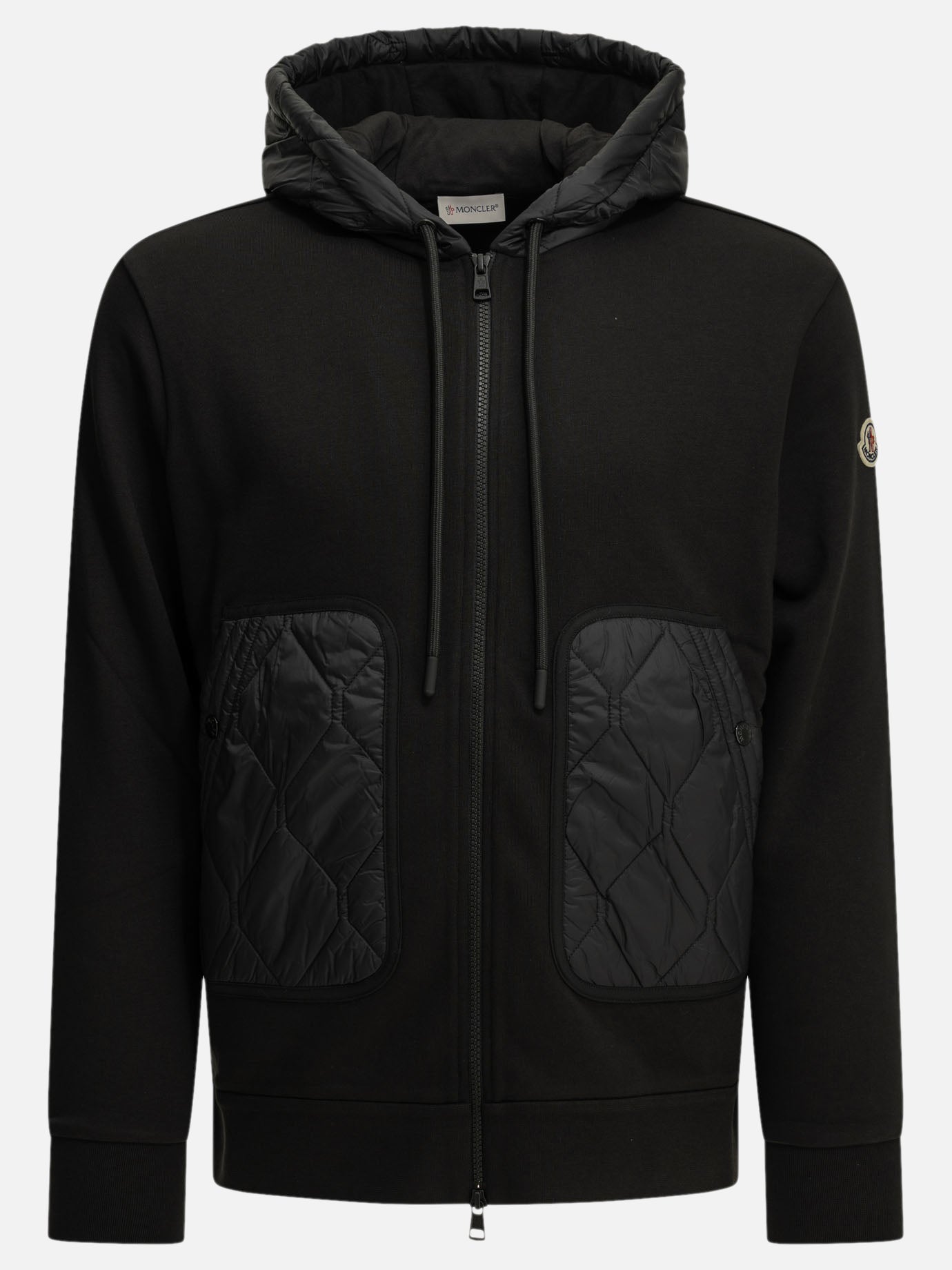 Full zip sweatshirts Logo  Black - Moncler Men | PDP | VIETTI Online Store | thumbnail