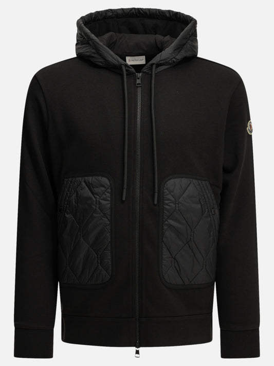 Full zip sweatshirts Logo  Black - Moncler Men | VIETTI Online Store 
