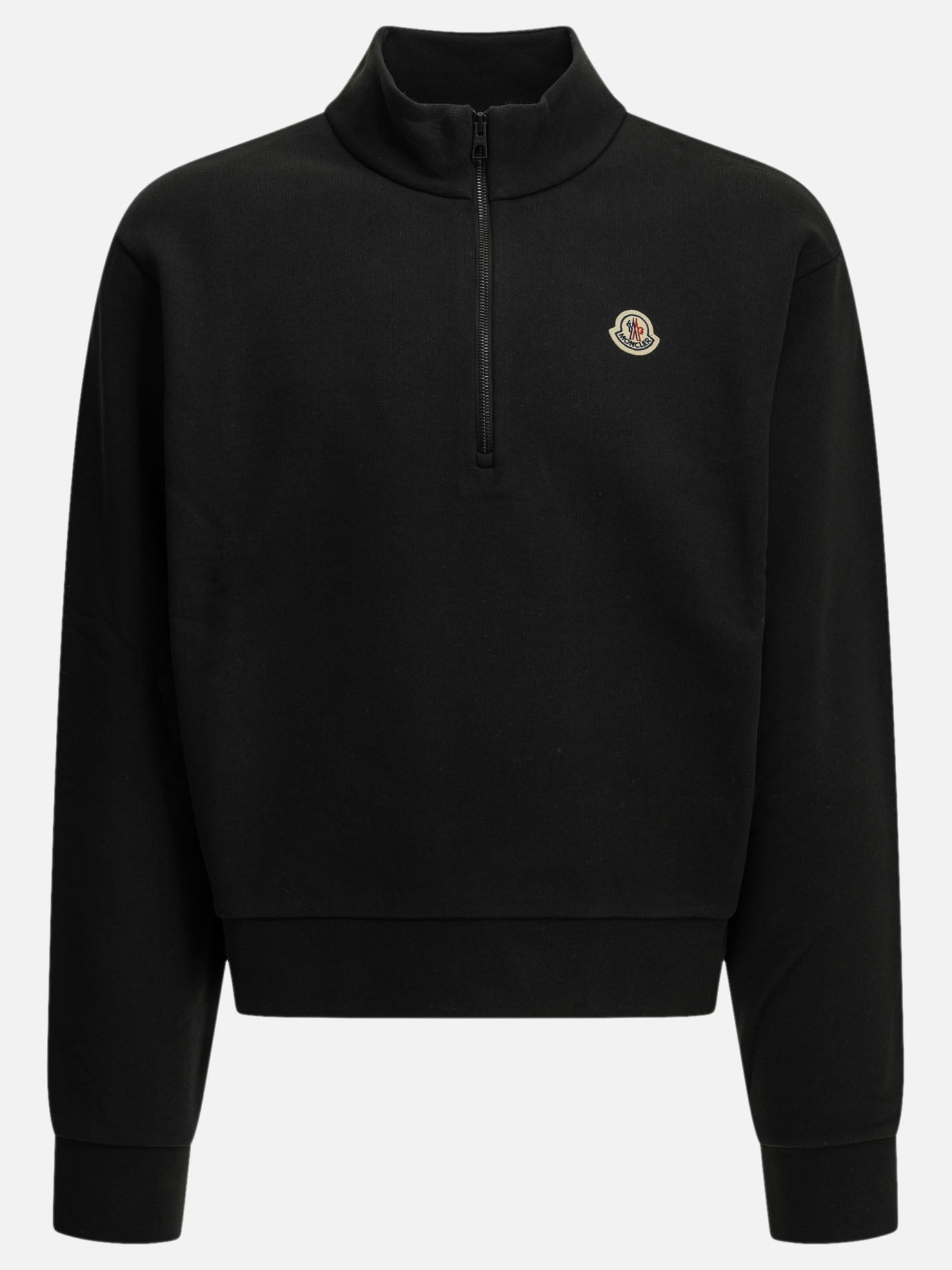 Half zip sweatshirts Logo  Black - Moncler Men | PDP | VIETTI Online Store | Zoom-Modal
