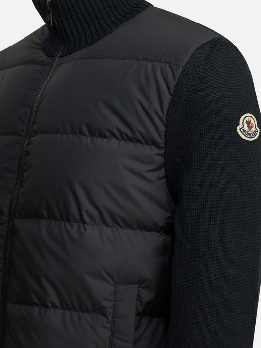 Moncler Padded Cardigan with Logo Blue


