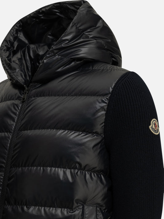Moncler Padded wool cardigan Blue

