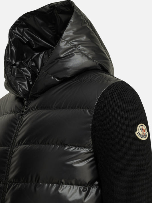 Moncler Padded wool cardigan Black

