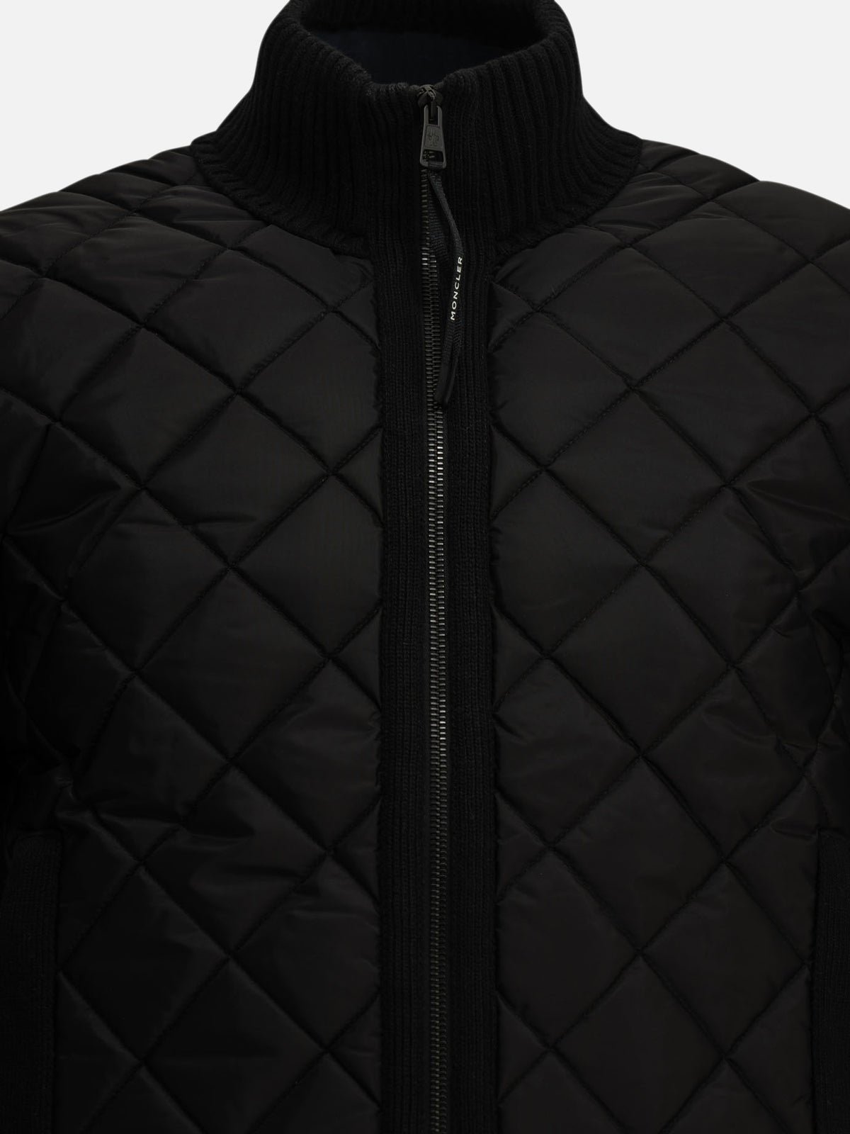 Moncler Padded wool cardigan Black

