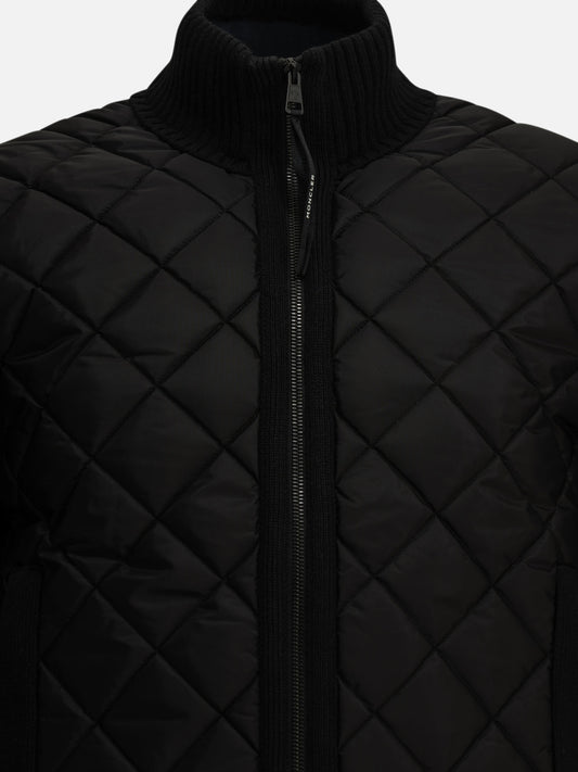 Moncler Padded wool cardigan Black

