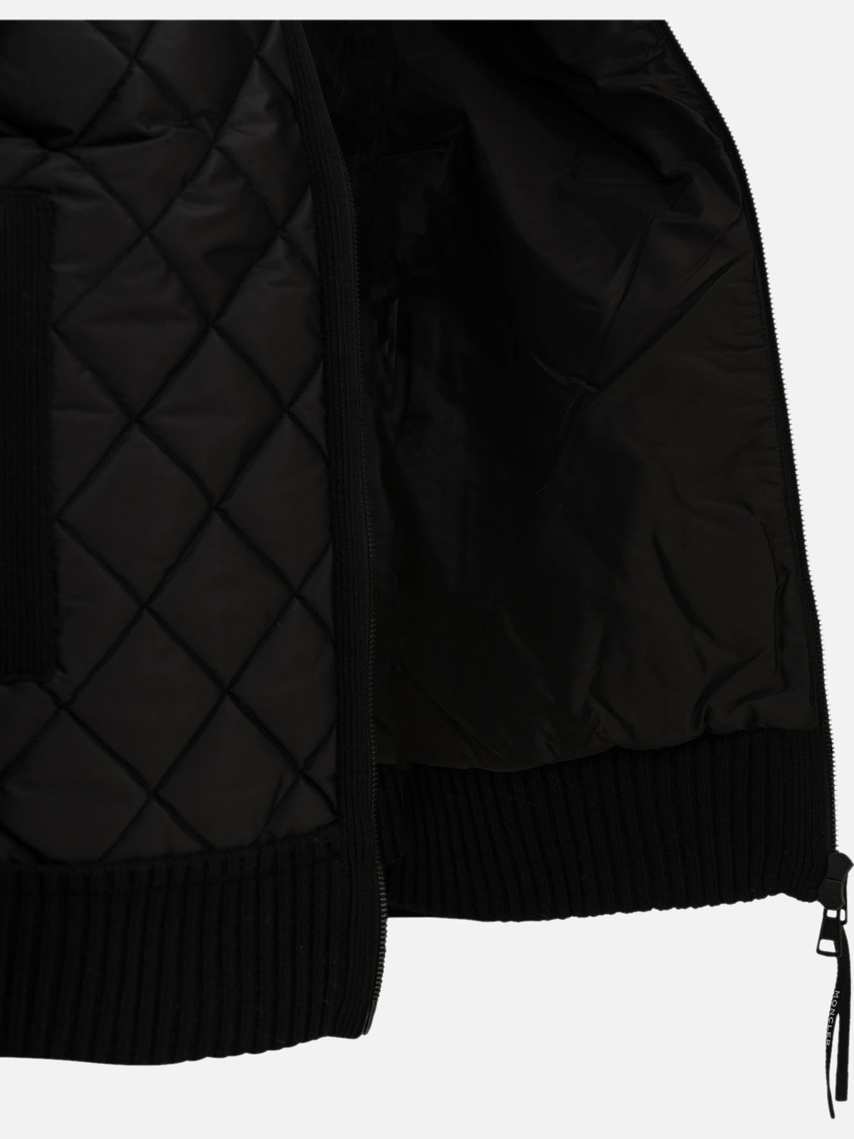 Moncler Padded wool cardigan Black - VIETTI