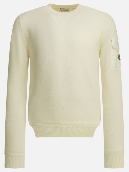 Crewneck sweaters Logo  White - Moncler Men | PLP | VIETTI Online Store 
