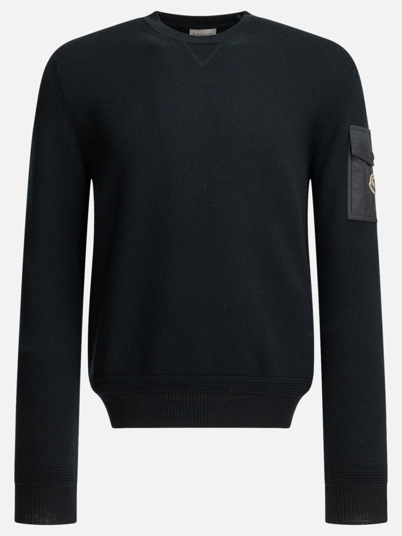 Crewneck sweaters Logo  Blue - Moncler Men | PDP | VIETTI Online Store | thumbnail