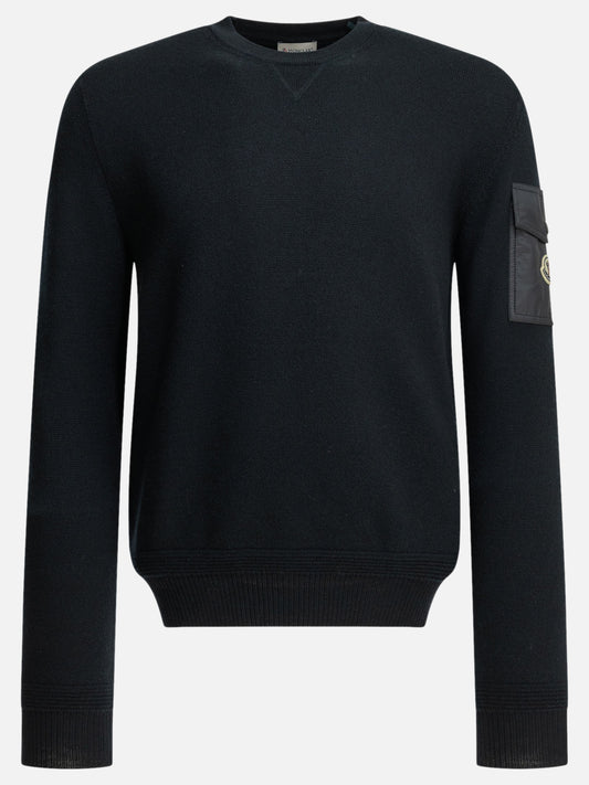 Crewneck sweaters Logo  Blue - Moncler Men | PLP | VIETTI Online Store 
