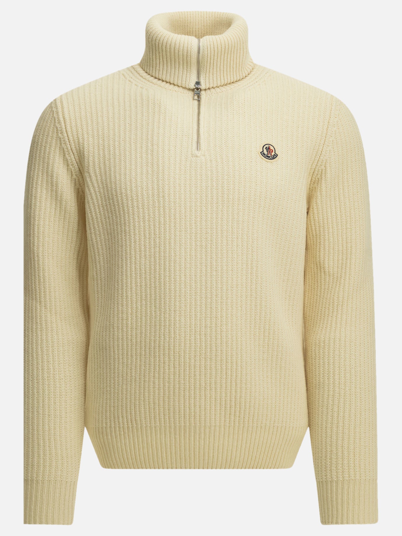 Half zip sweaters Logo  White - Moncler Men | PDP | VIETTI Online Store | Zoom-Modal
