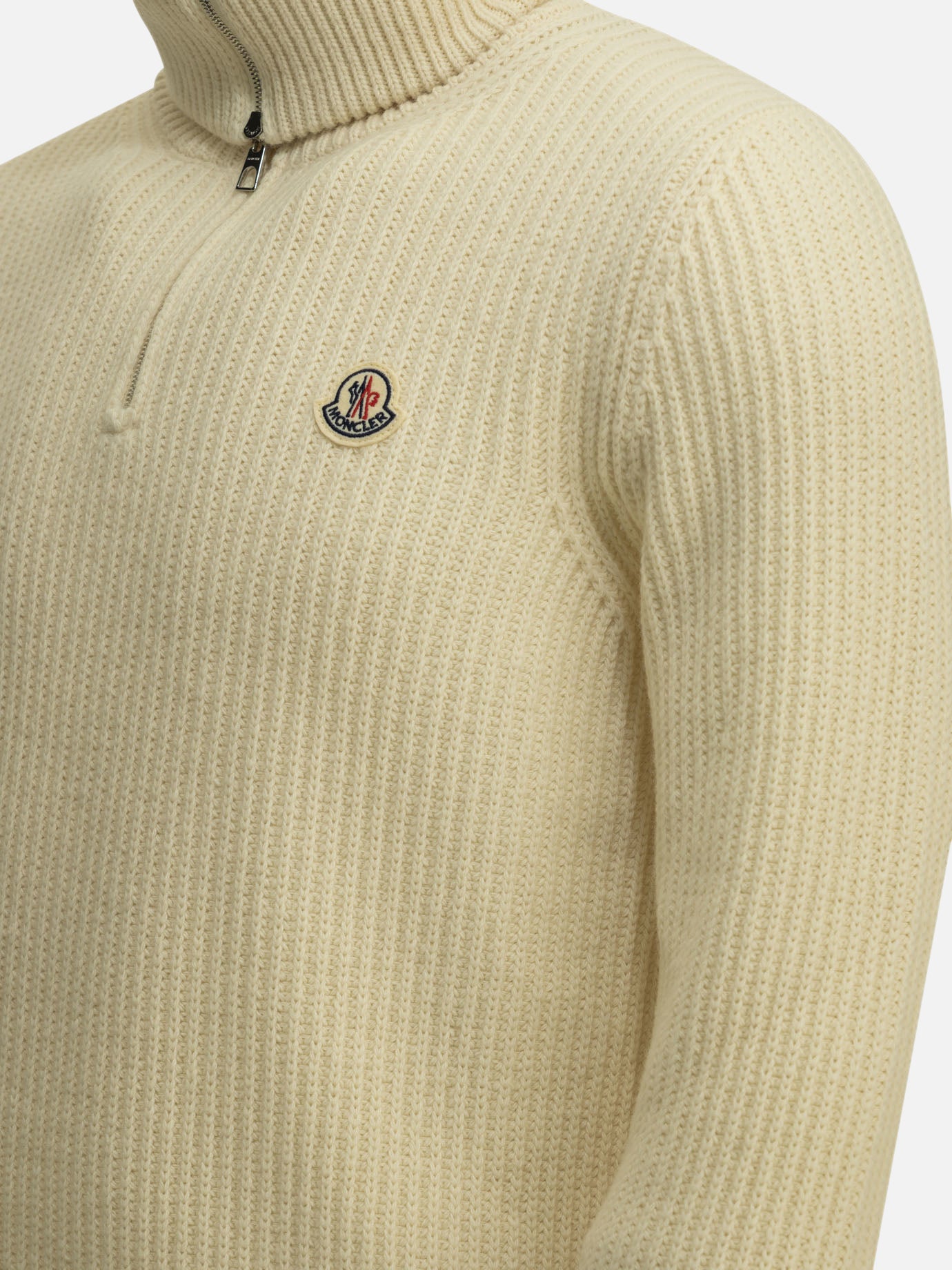 Half zip sweaters Logo  White - Moncler Men | PDP | VIETTI Online Store | Zoom-Modal_4

