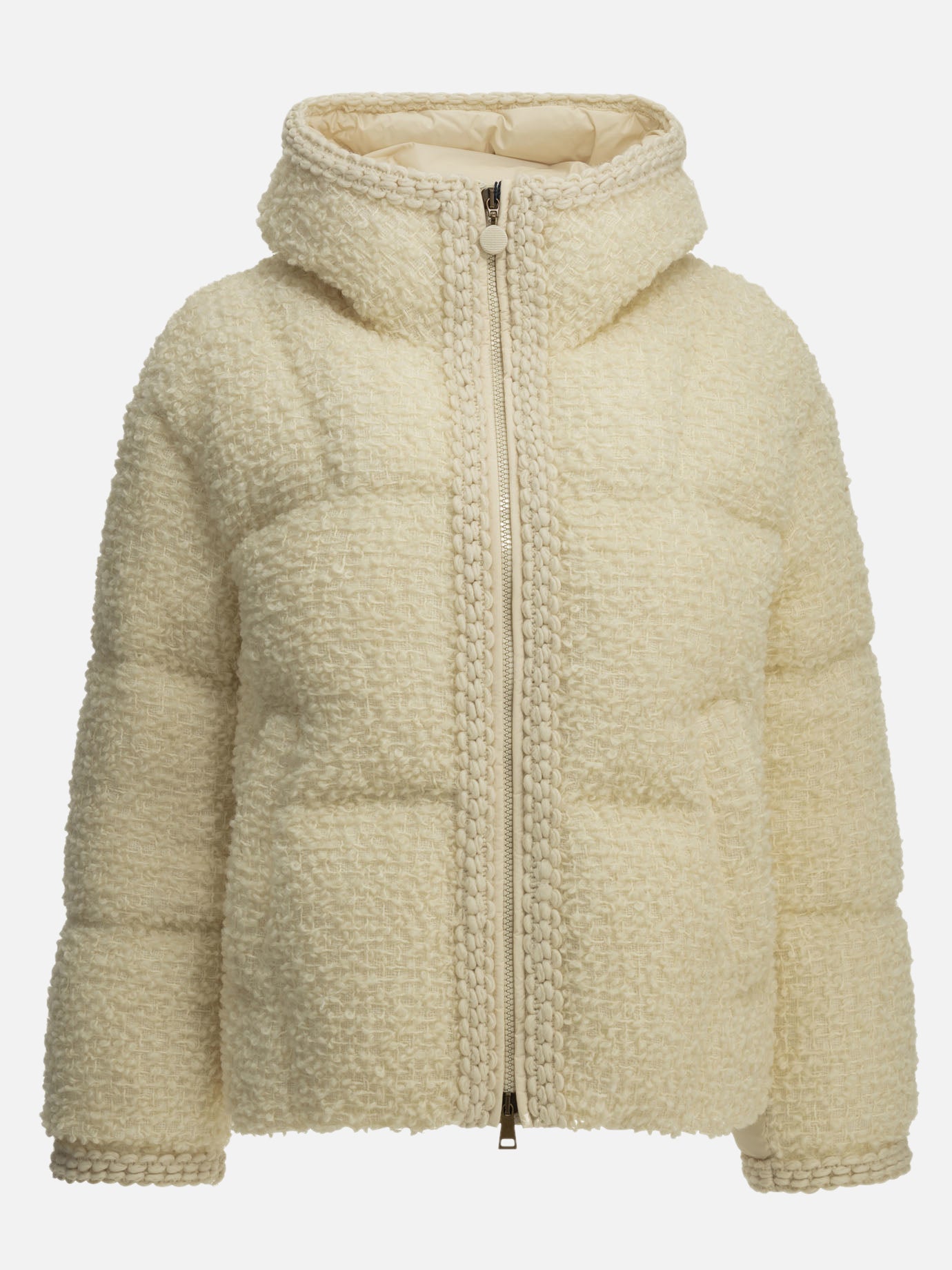 Moncler "Cristallin" Short Down Jacket White - VIETTI