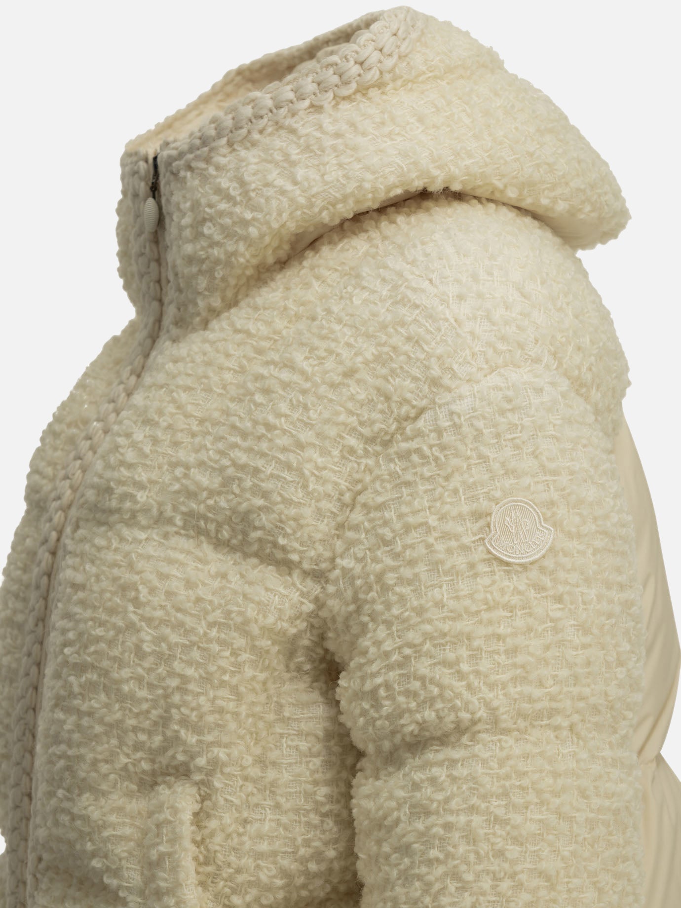 Moncler "Cristallin" Short Down Jacket White - VIETTI