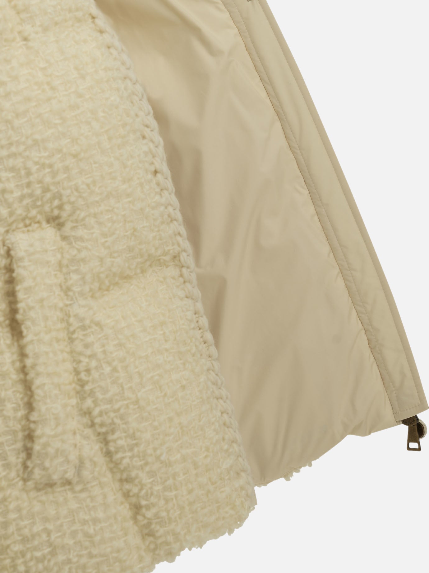Moncler "Cristallin" Short Down Jacket White


