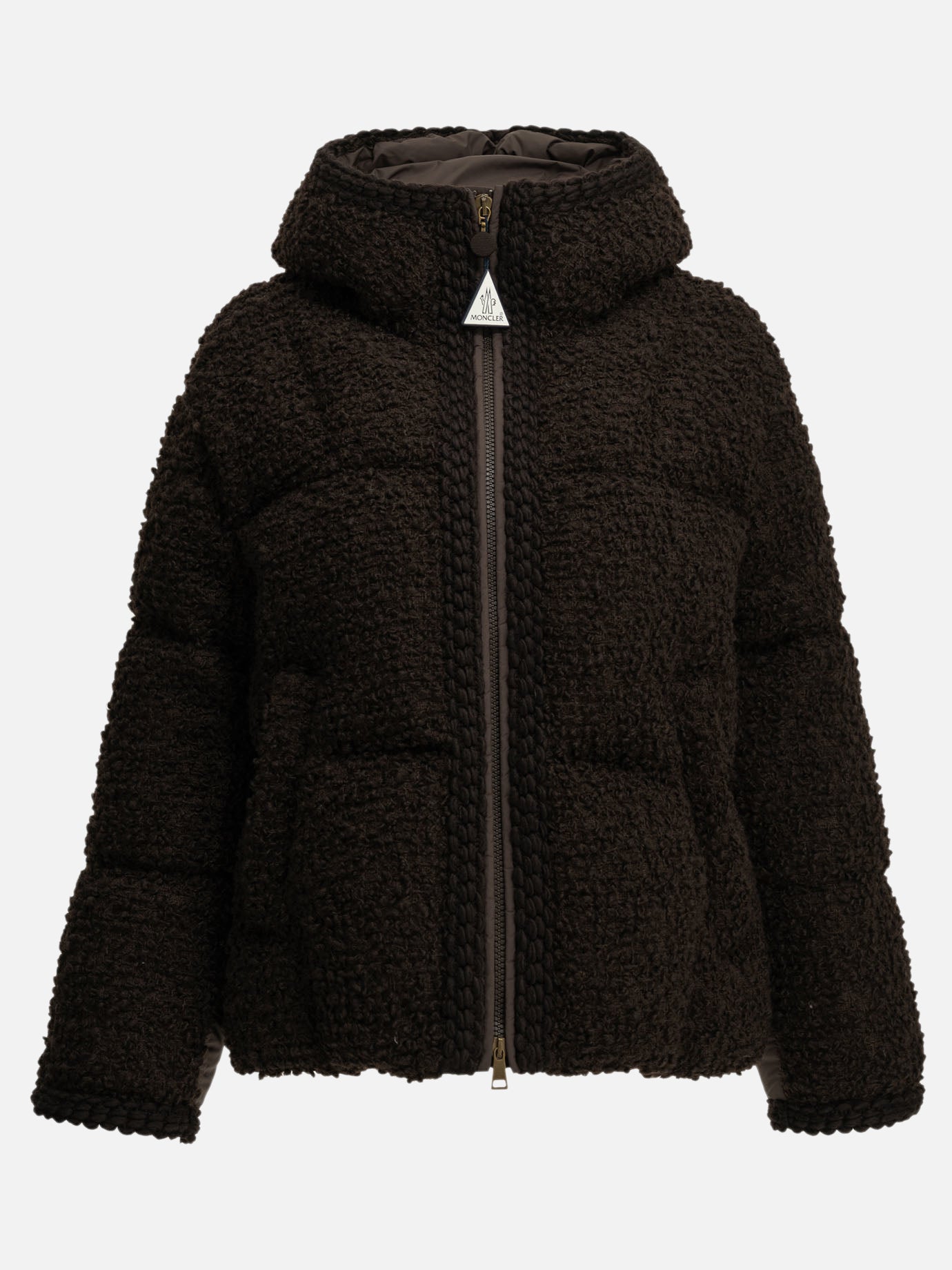 Moncler "Cristallin" Short Down Jacket Brown

