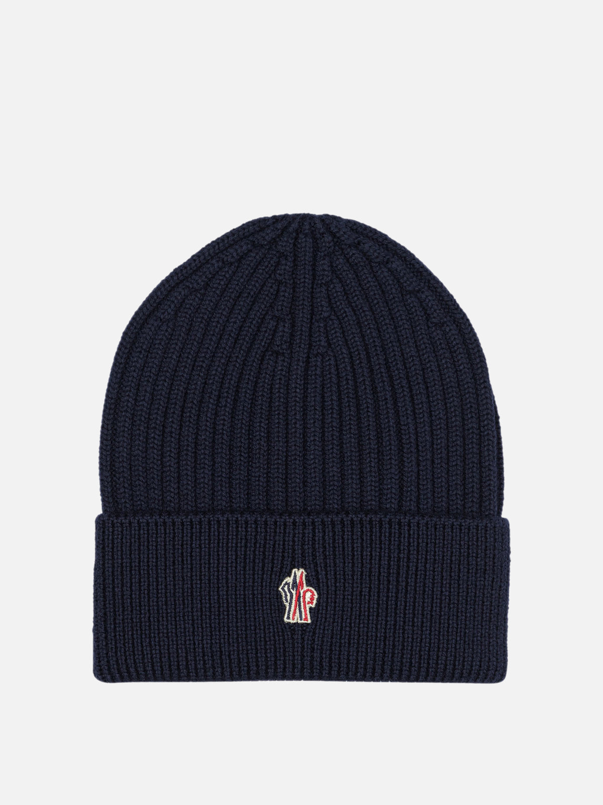 Moncler Grenoble Wool beanie with logo Blue


