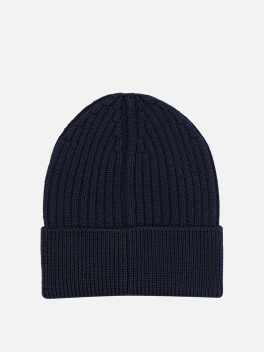 Moncler Grenoble Wool beanie with logo Blue


