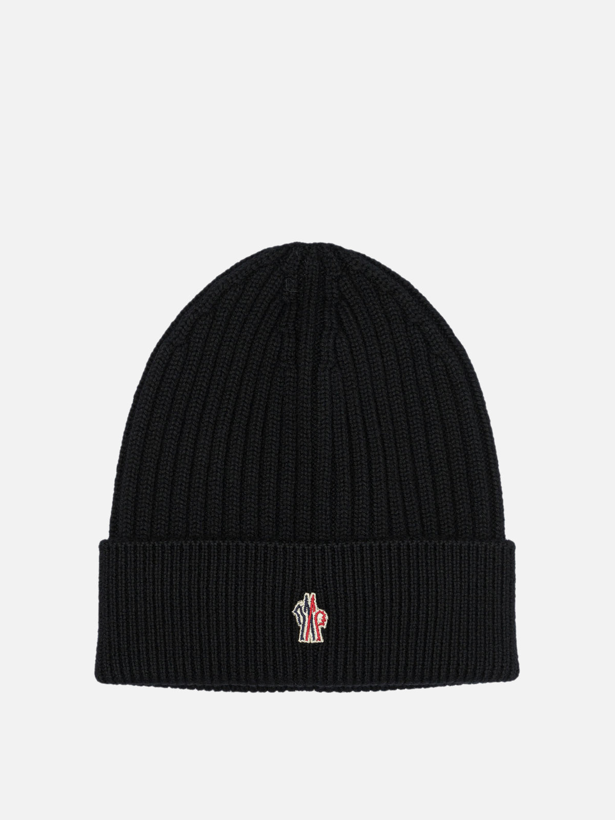 Moncler Grenoble Wool beanie with logo Black - VIETTI