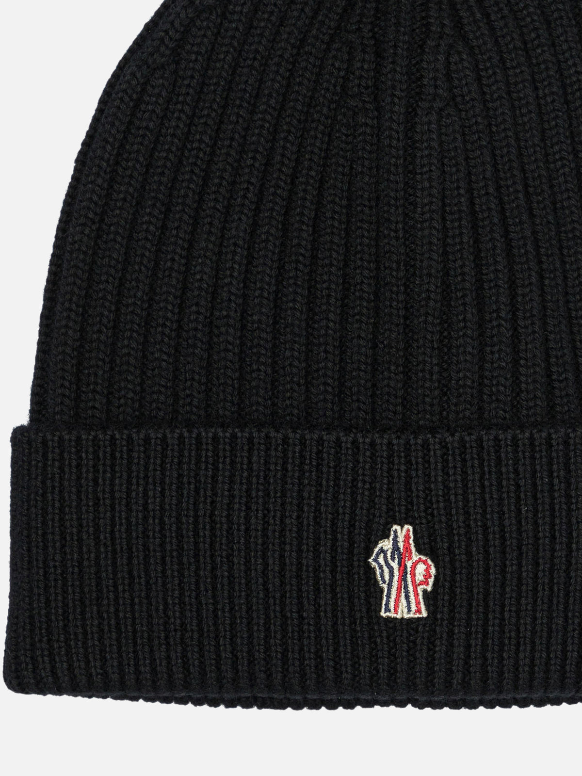 Moncler Grenoble Wool beanie with logo Black - VIETTI