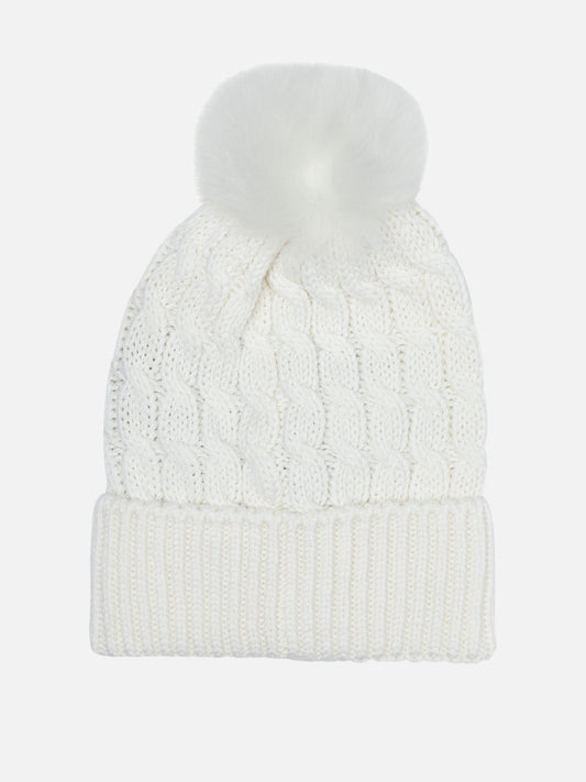 Moncler Grenoble Wool beanie with logo White


