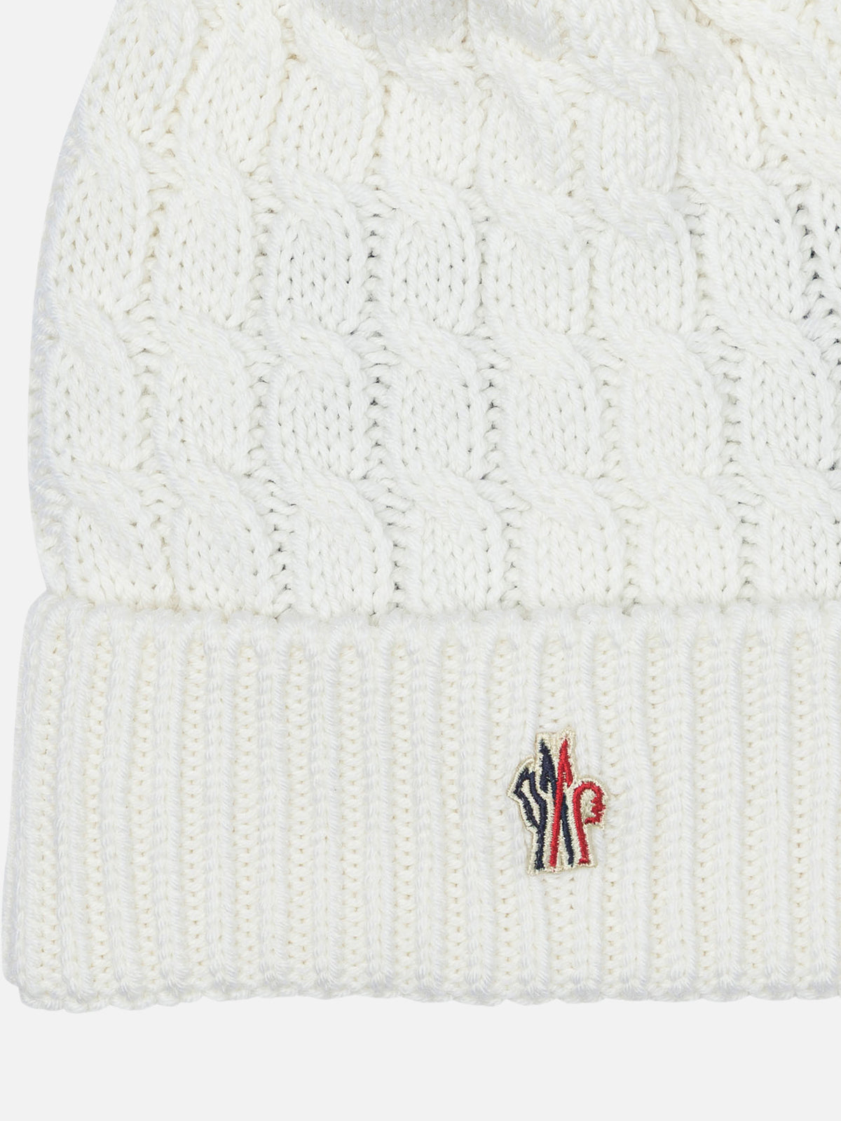 Moncler Grenoble Wool beanie with logo White - VIETTI