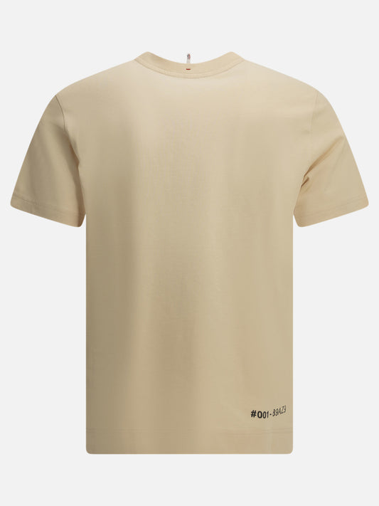 Moncler Grenoble Crewneck T-shirt with logo Beige

