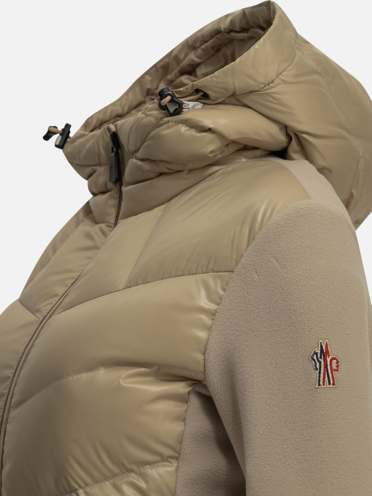Moncler Grenoble Padded Zip-Up Sweatshirt Beige - VIETTI