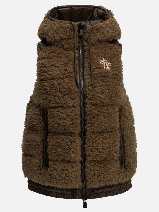 Moncler Grenoble Sleeveless teddy jacket Brown

