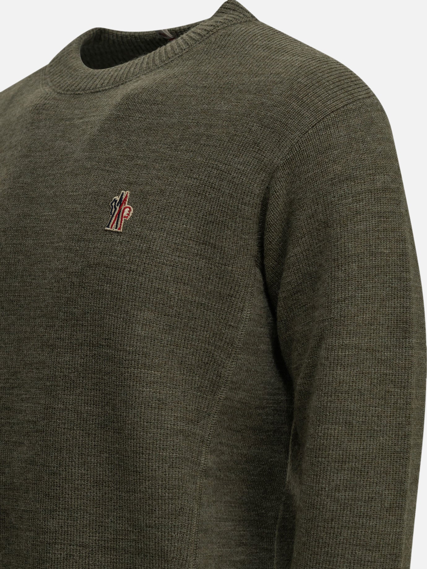 Moncler Grenoble Crew-neck sweater with logo 9C00002- Grey - Men