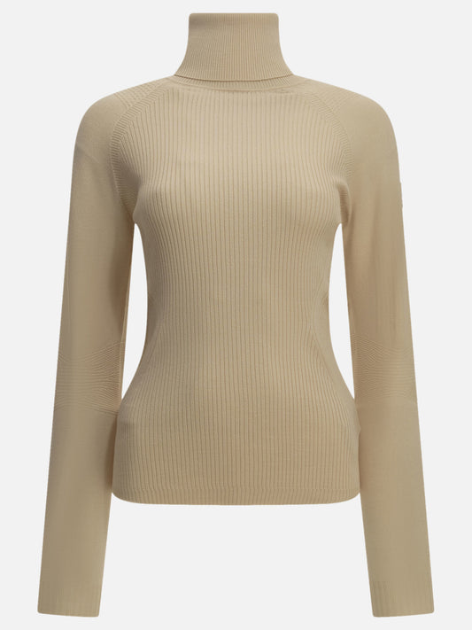 Moncler Grenoble Logo Turtleneck Sweater Beige

