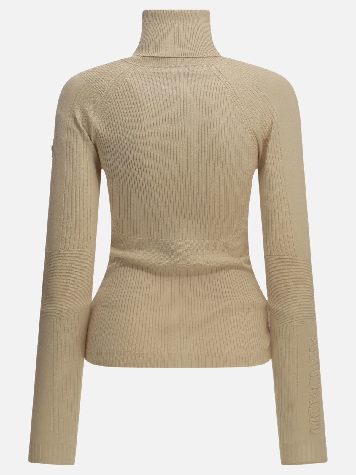 Moncler Grenoble Logo Turtleneck Sweater Beige

